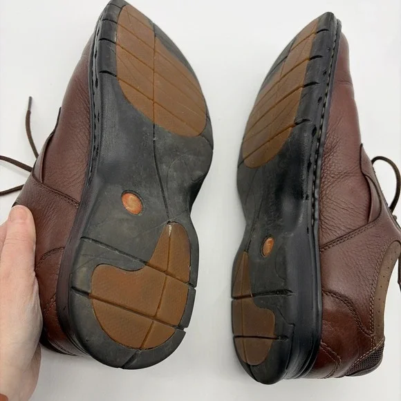 Mens Clarks Unstructured Brown Leather Shoes Oxford Casual Size 10.5 M - Picture 7 of 7